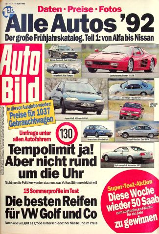 Deckblatt Auto Bild (15/1992)